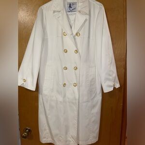 🤍 Vintage 70s Misty Harbor Trench Coat, Size 16P